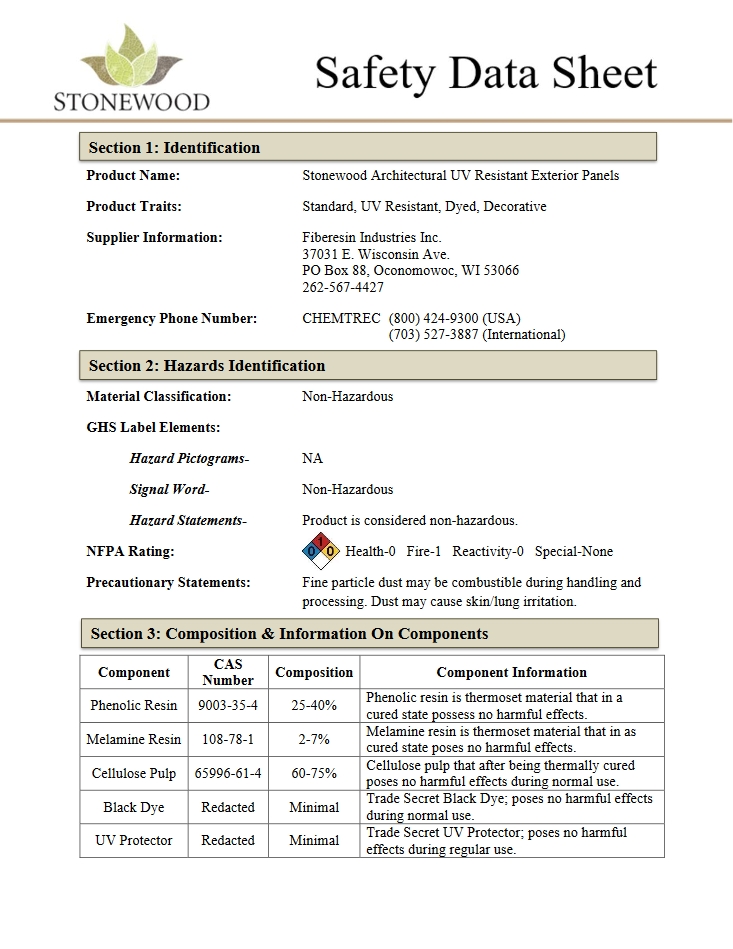 Standard Class B Exterior Panel SDS thumb